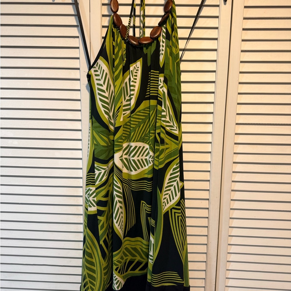 Apt. 9 Green Leaf Print Maxi Dress